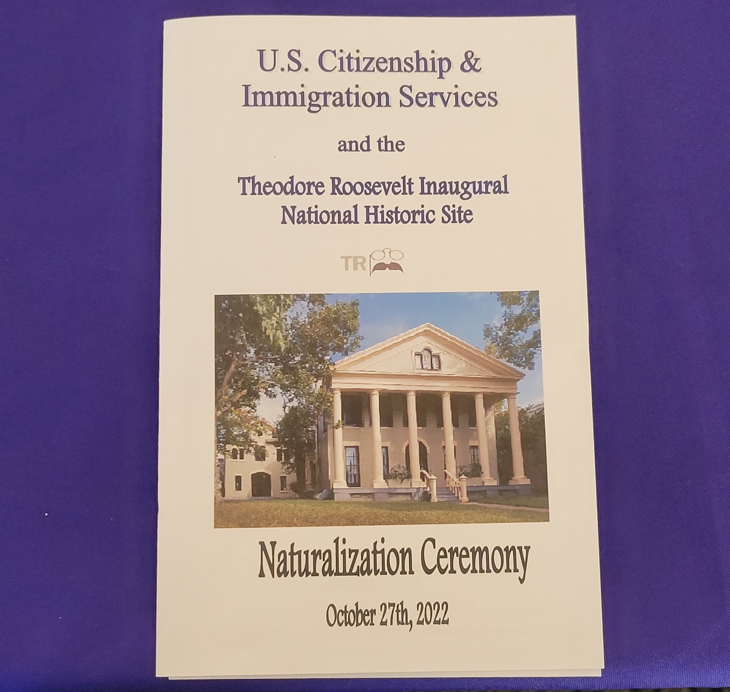 the program from the Swearing in Ceremony